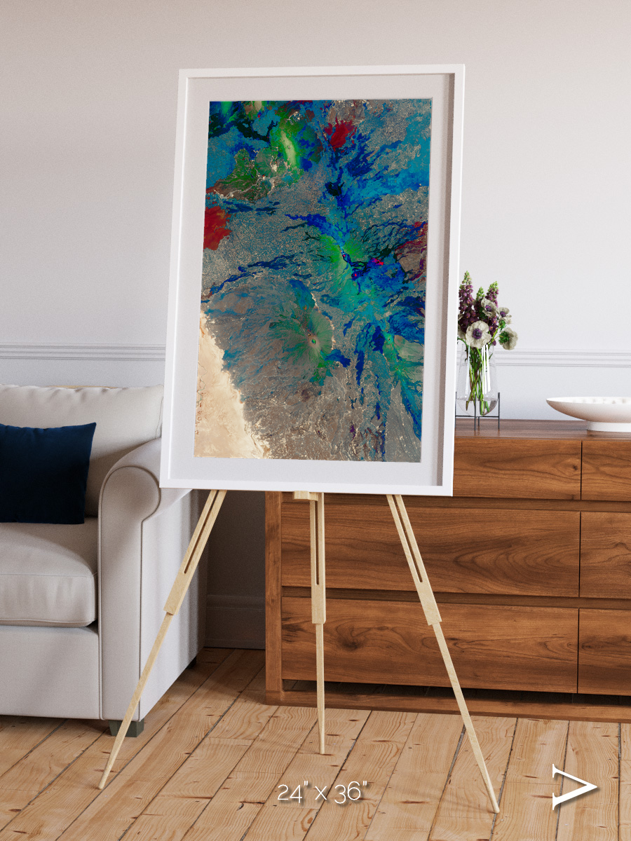Rift and Fire, Ethiopia Framed & Mounted Print