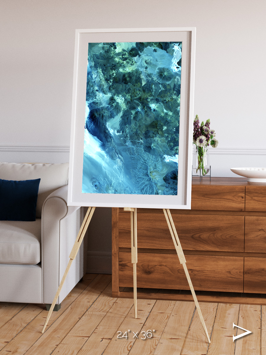 Heat Scars, Volcanoes Framed & Mounted Print