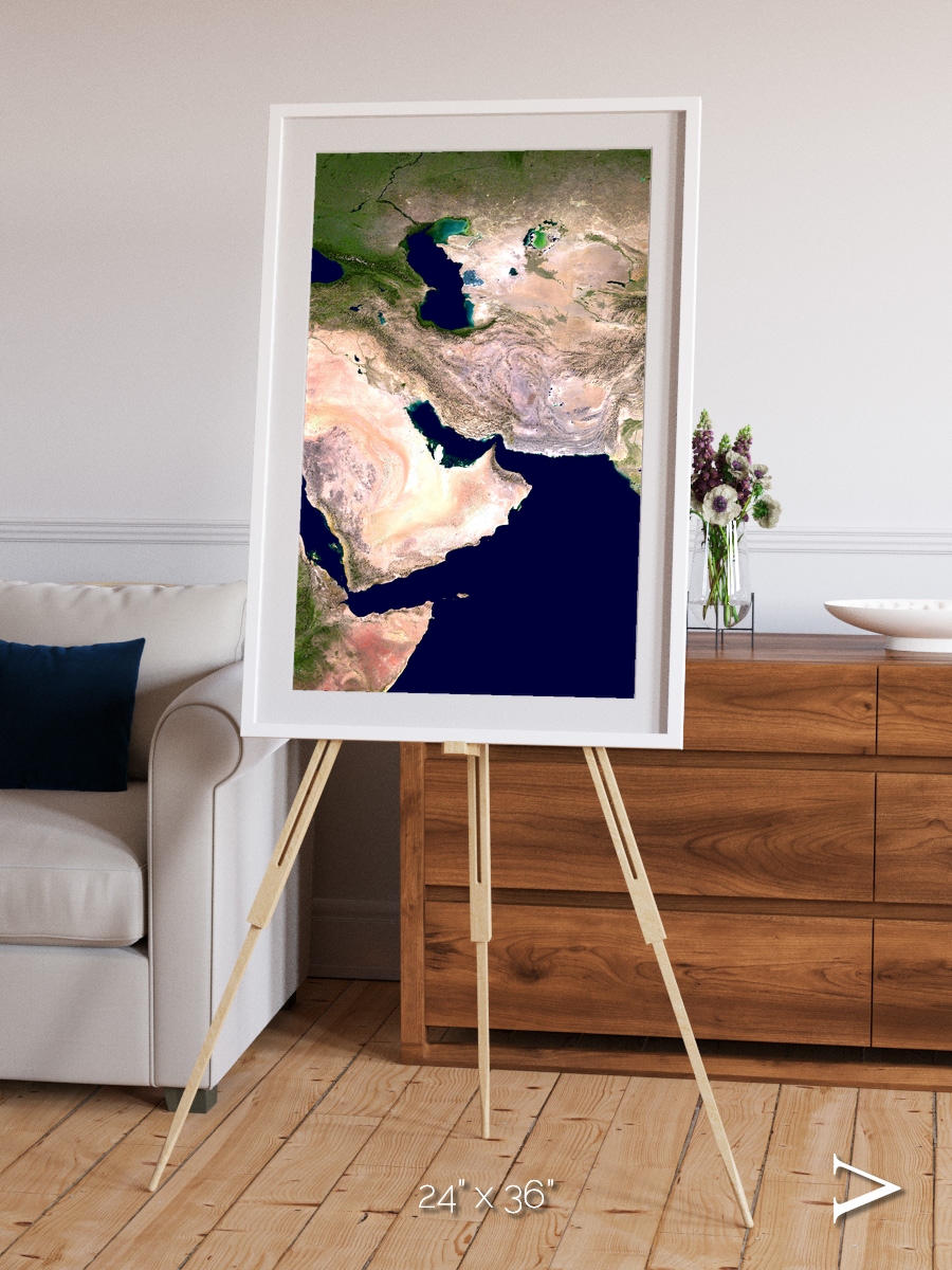 River Threads, Western Asia Framed & Mounted Print