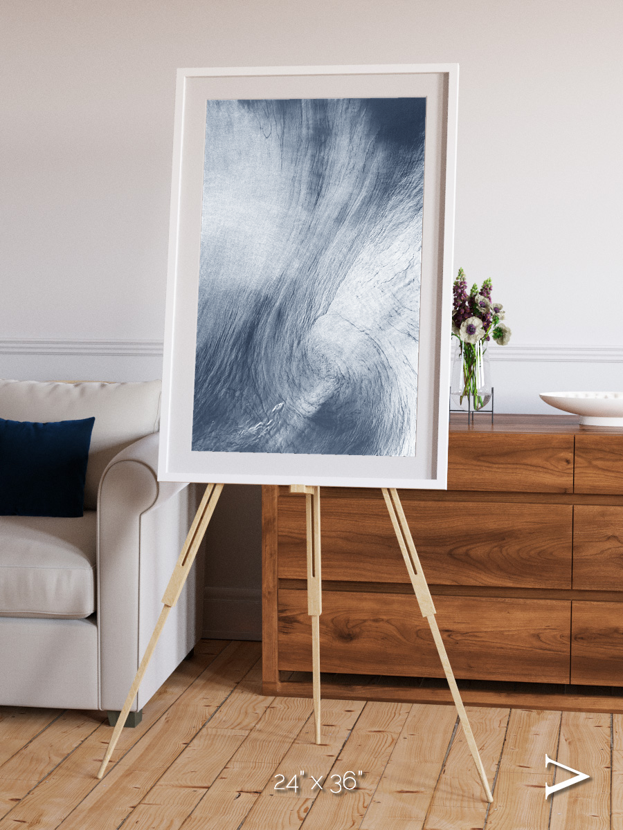 Wind Signatures, Whirlpool Cloud Framed & Mounted Print