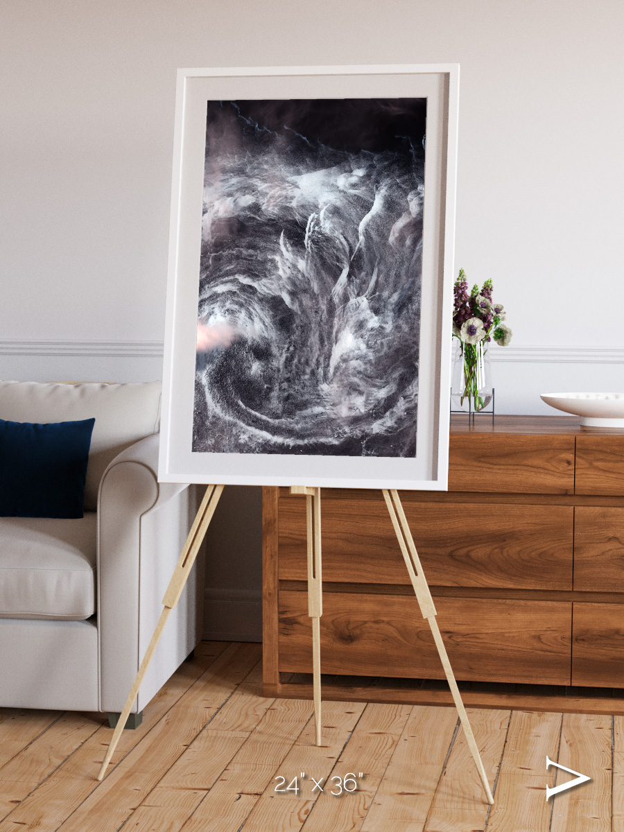 Wind Signatures, Whirlpool in the Air Framed & Mounted Print