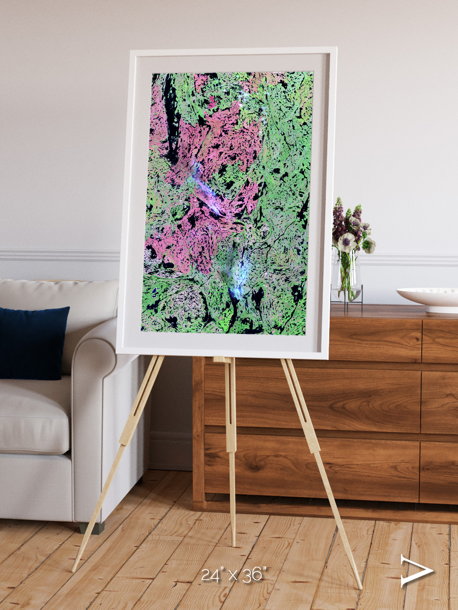 Ice River, Yellowknife Wetlands Framed & Mounted Print