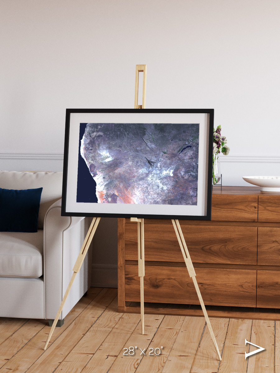 Sunlit Dunes, Africa Framed & Mounted Print