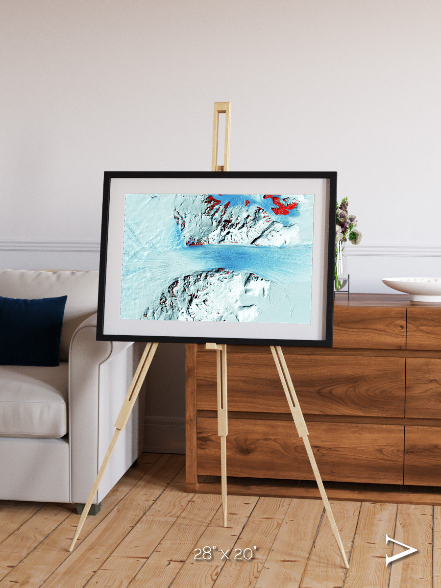 River of Ice, Byrd Glacier Framed & Mounted Print