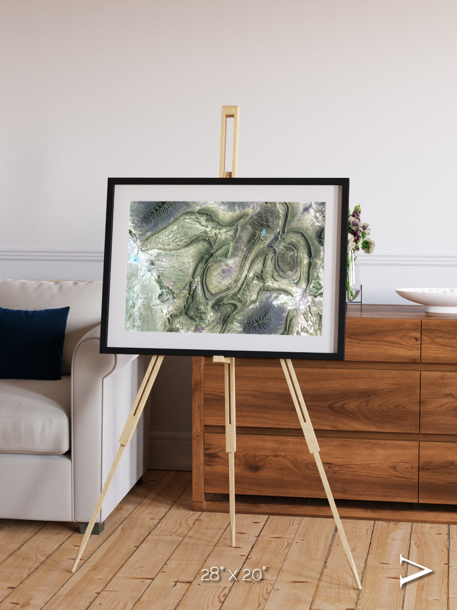 Rugged Relief, Coahuila Mexico Framed & Mounted Print
