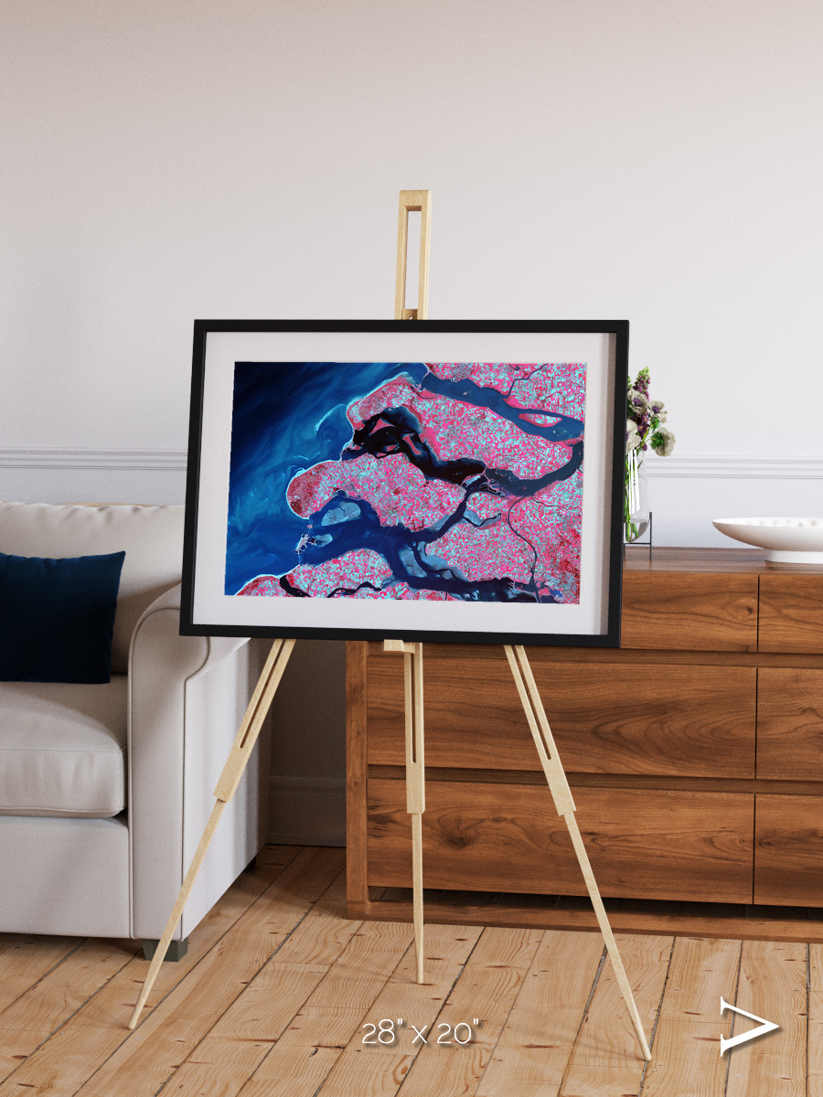 Windward Isles, Delta Region Netherlands Framed & Mounted Print