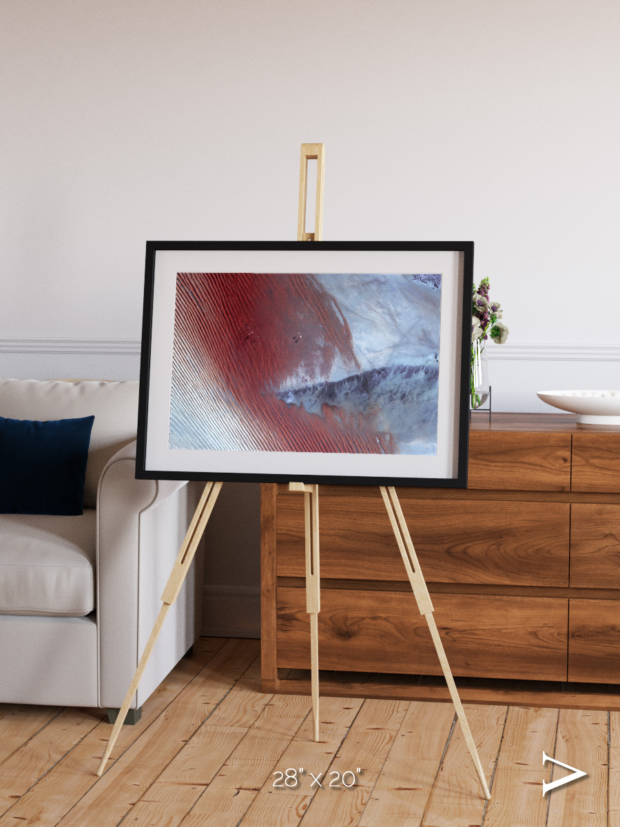Wind Signatures, Empty Quarter Framed & Mounted Print