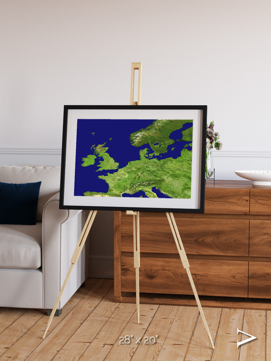 Arctic Outpost, Europe Framed & Mounted Print