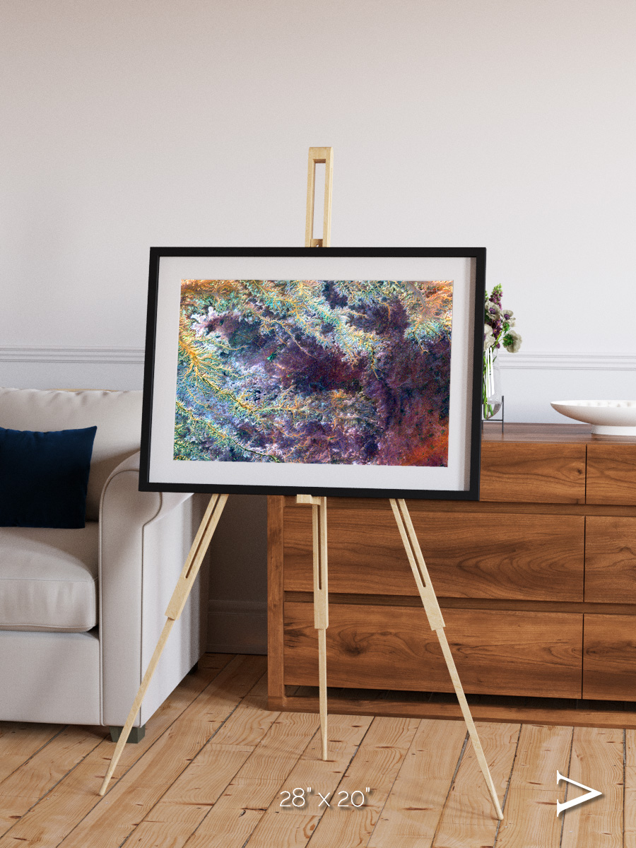 River and Plain, Ghadamis River Framed & Mounted Print