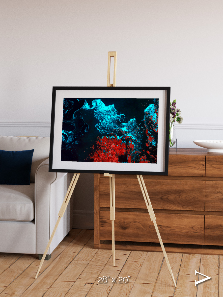 Island Sanctuary, Ghostly Grease Ice Framed & Mounted Print