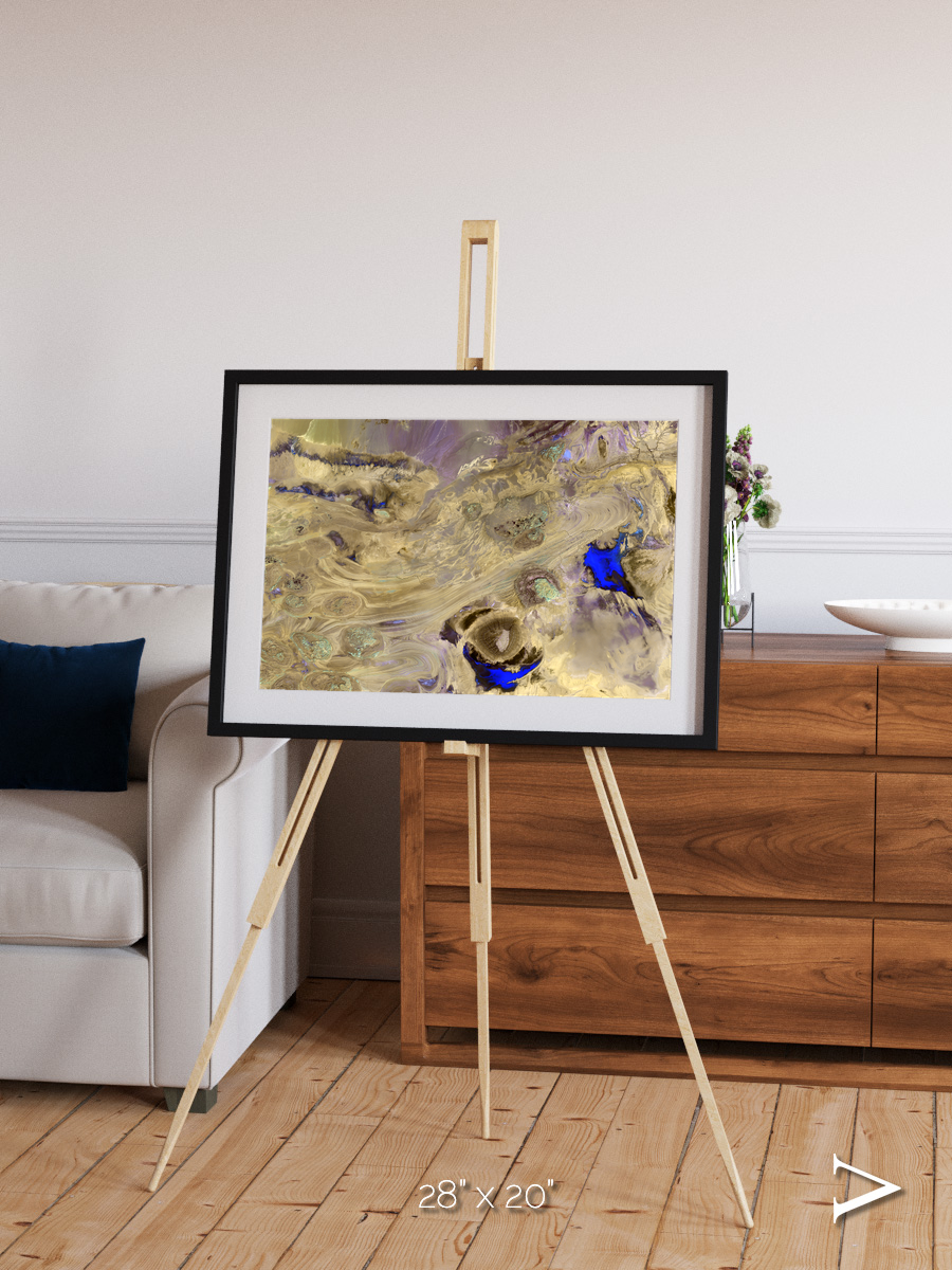 Salt Mirror, Great Salt Desert Framed & Mounted Print