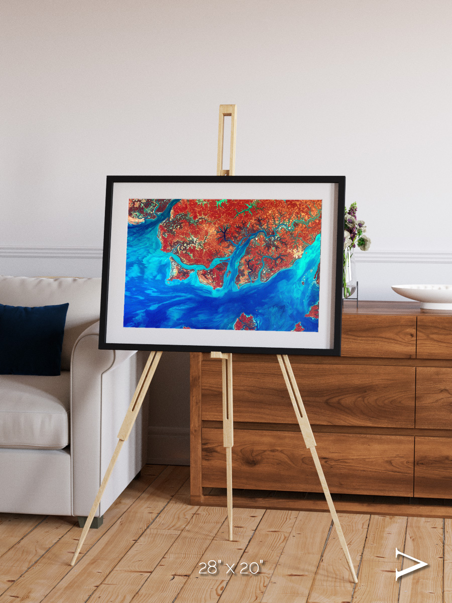 River and Plain, Guinea-Bissau Framed & Mounted Print