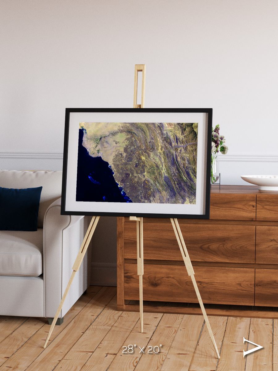 Fire Fields, Harrat Al Birk Framed & Mounted Print