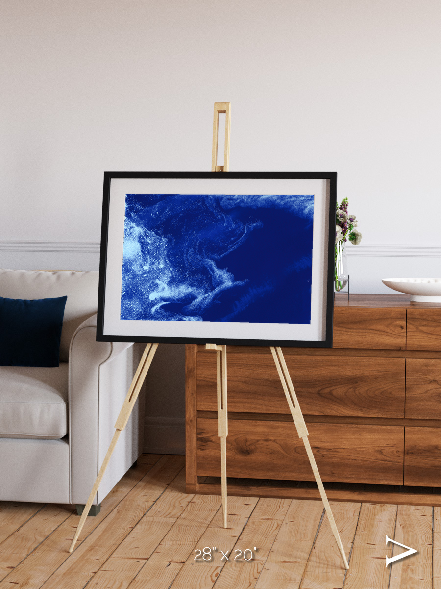 Wind Signatures, Ice Stars Framed & Mounted Print