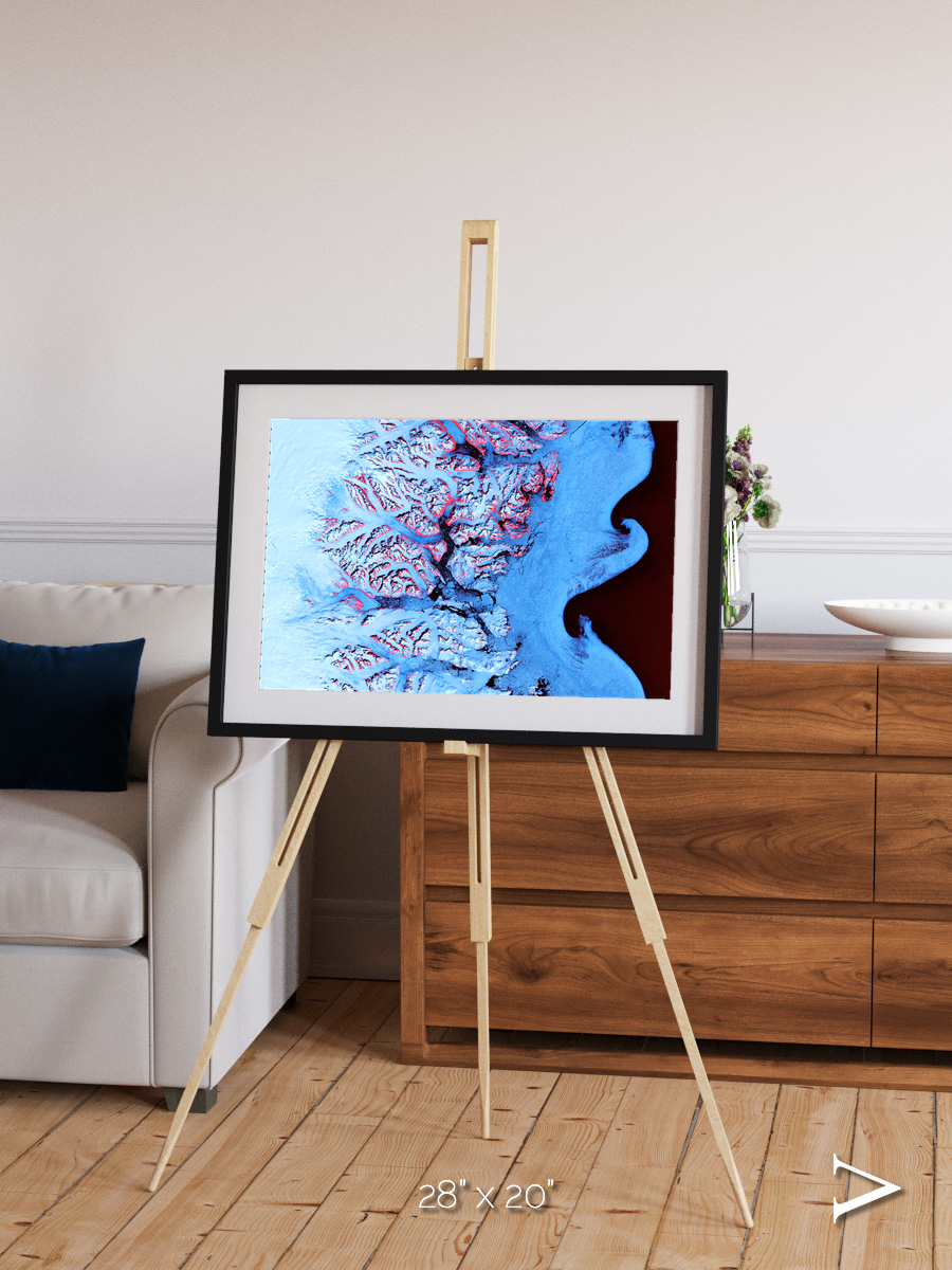 Polar Flow, Ice Waves Framed & Mounted Print