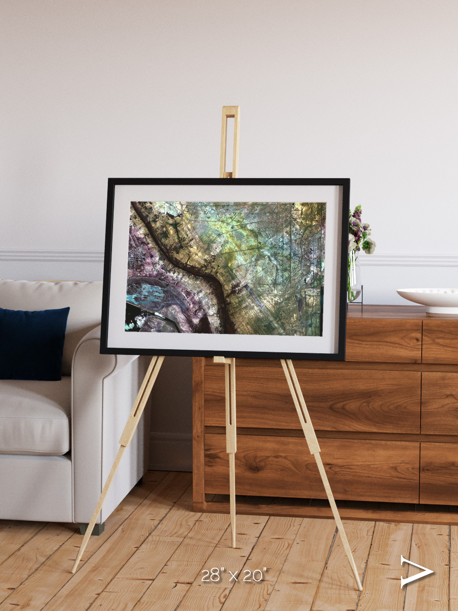 Floodplain Lines, Iraqi Emplacement Framed & Mounted Print