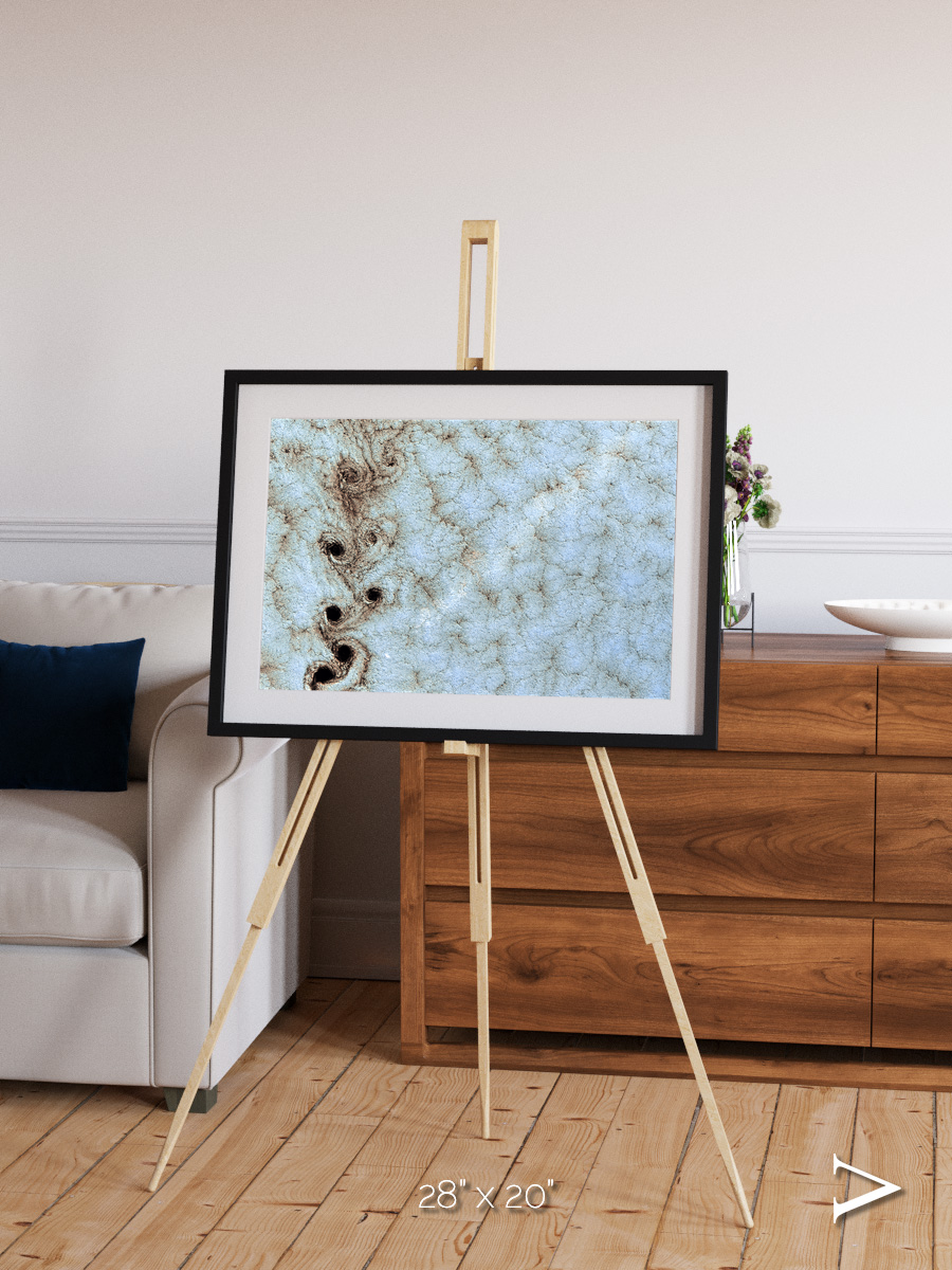 Wind Signatures, Karman Vortices Framed & Mounted Print