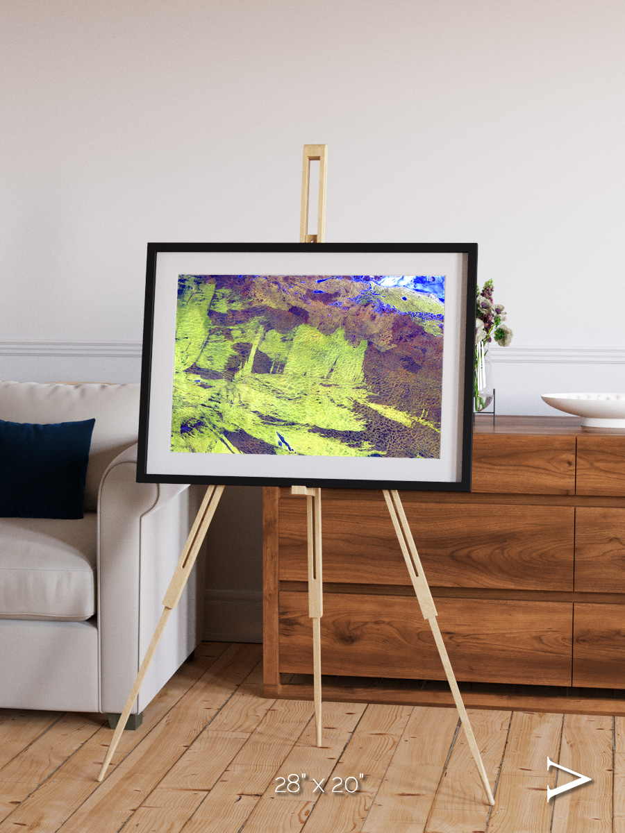 Lake Lines, Lake Amadeus Framed & Mounted Print