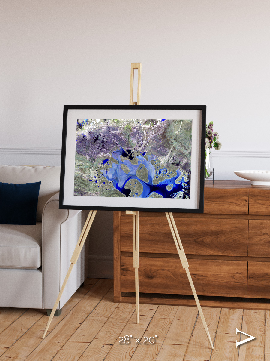 Lake Lines, Lake Carnegie Framed & Mounted Print