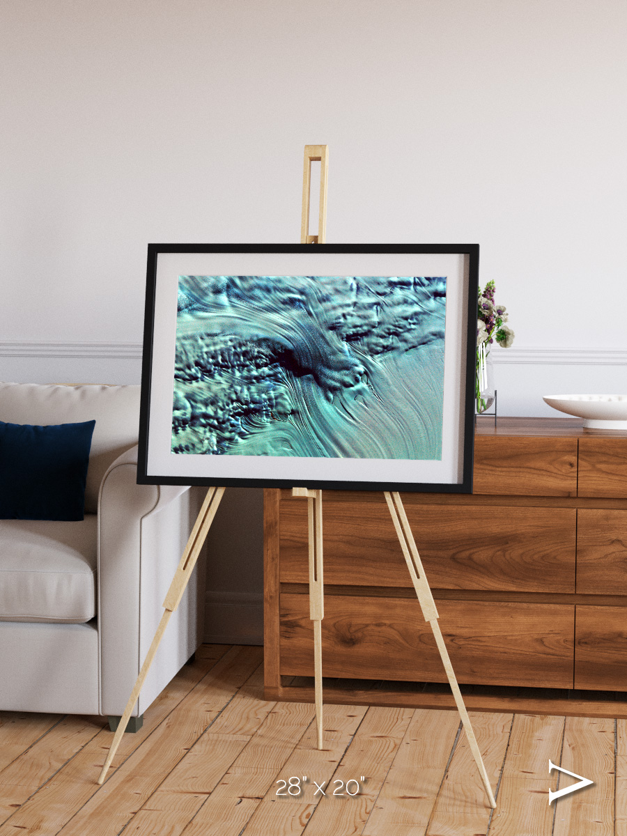 Ice River, Lambert Glacier Framed & Mounted Print