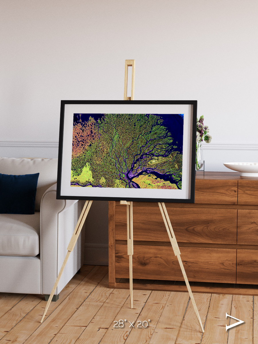 Delta Mosaic, Lena Delta Framed & Mounted Print
