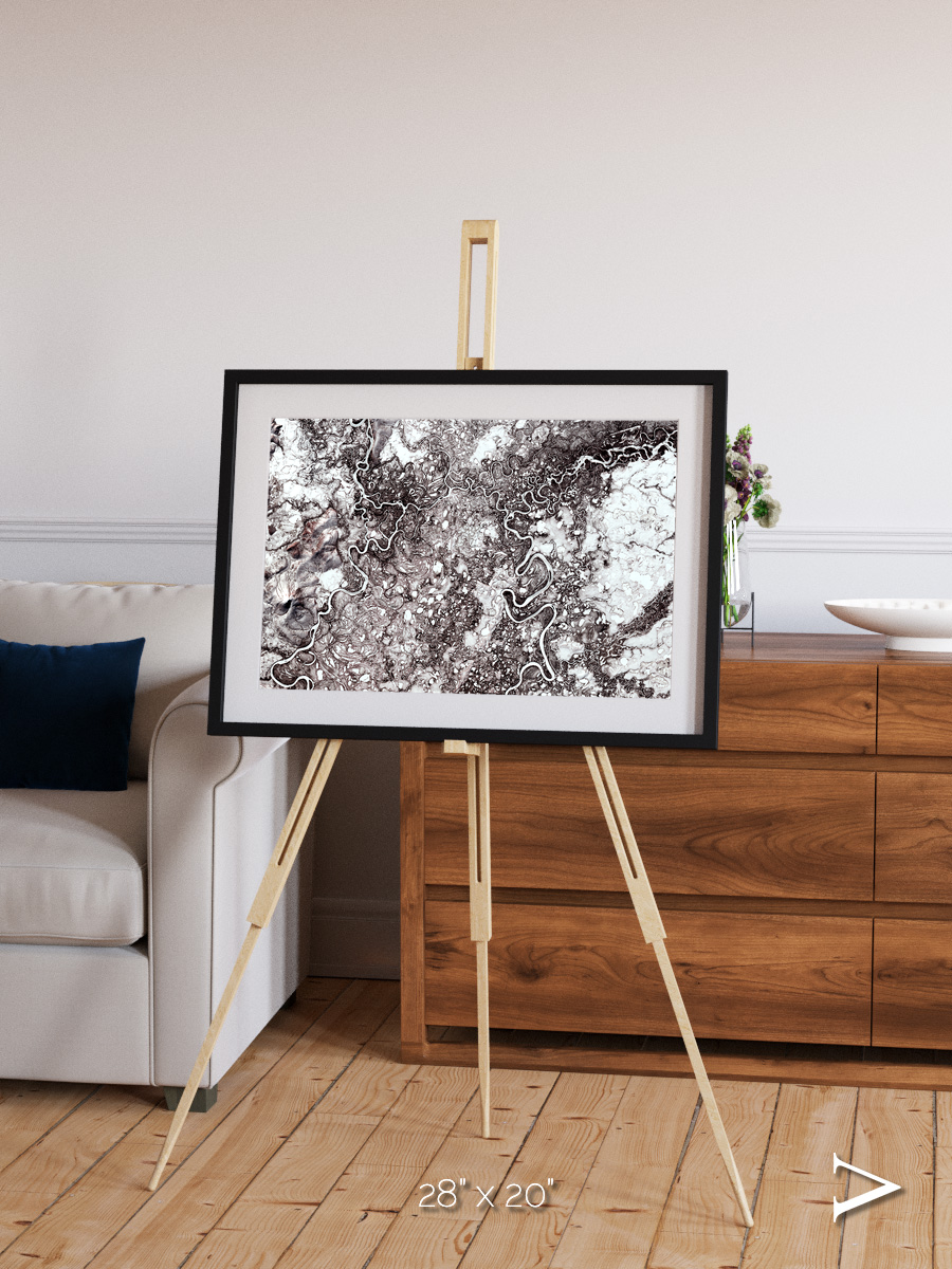 River Threads, Mayn River Framed & Mounted Print