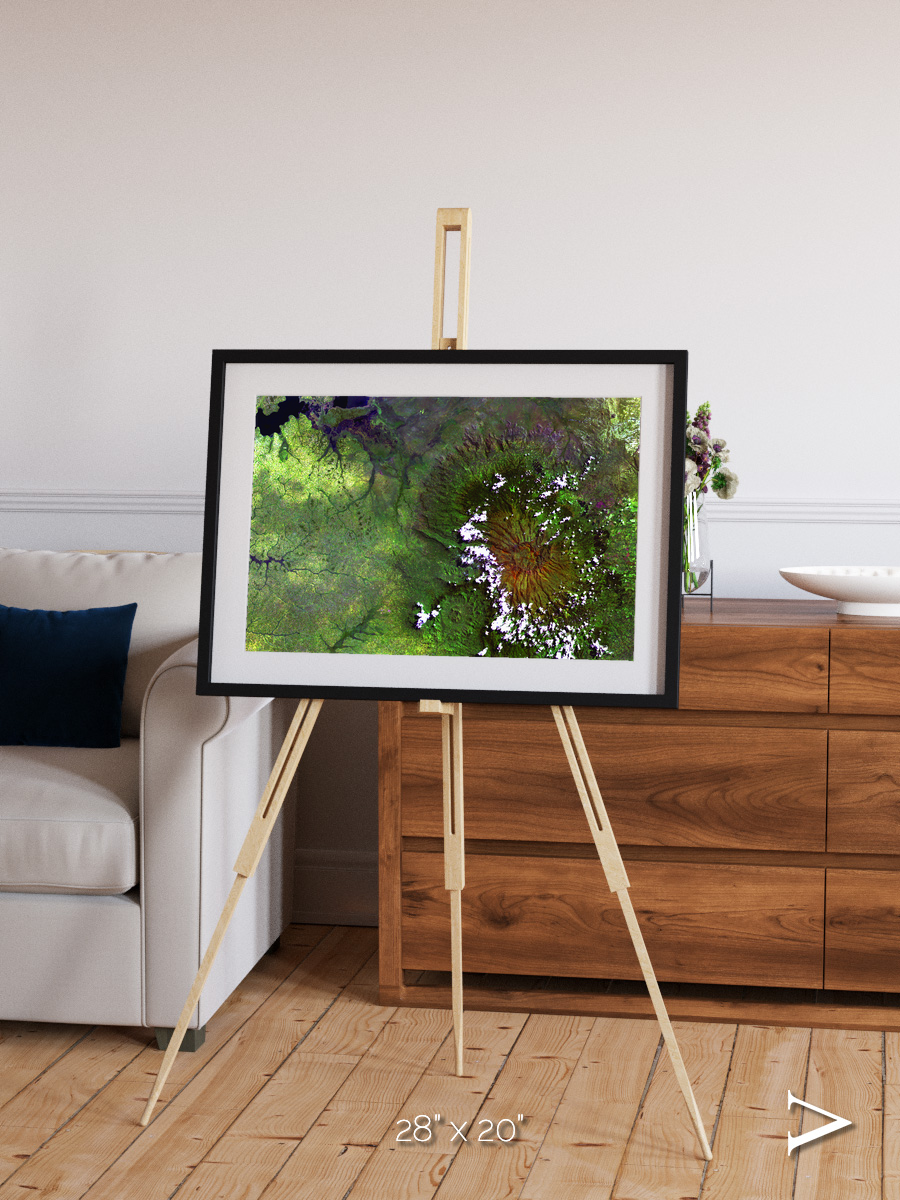 Vortex Trails, Mount Elgon Framed & Mounted Print