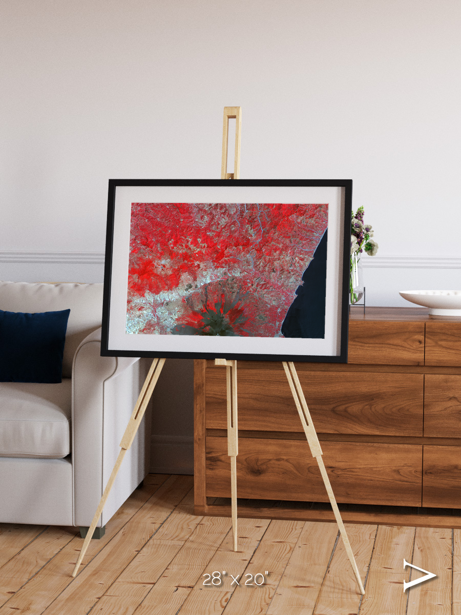 Painted Archipelago, Mt Etna Framed & Mounted Print