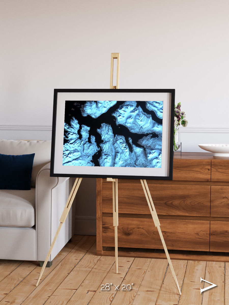 Glacial Passage, Northern Norway Framed & Mounted Print