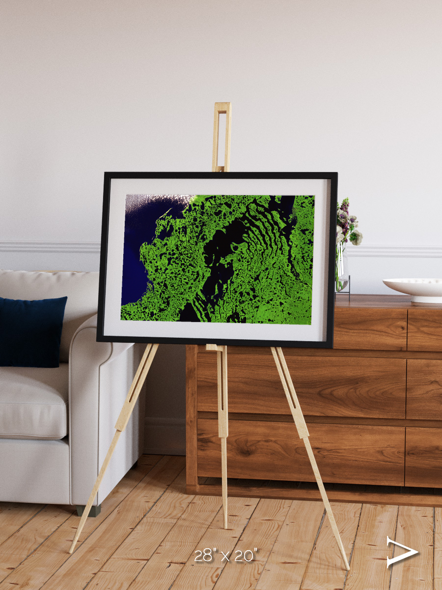 Tundra Reach, Liverpool Bay Framed & Mounted Print