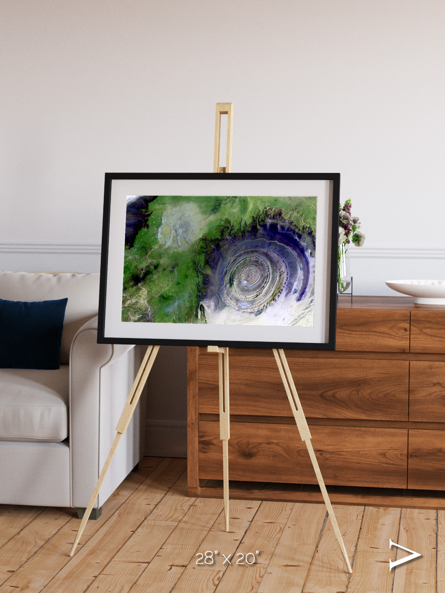 Dormant Giants, Richat Structure Framed & Mounted Print