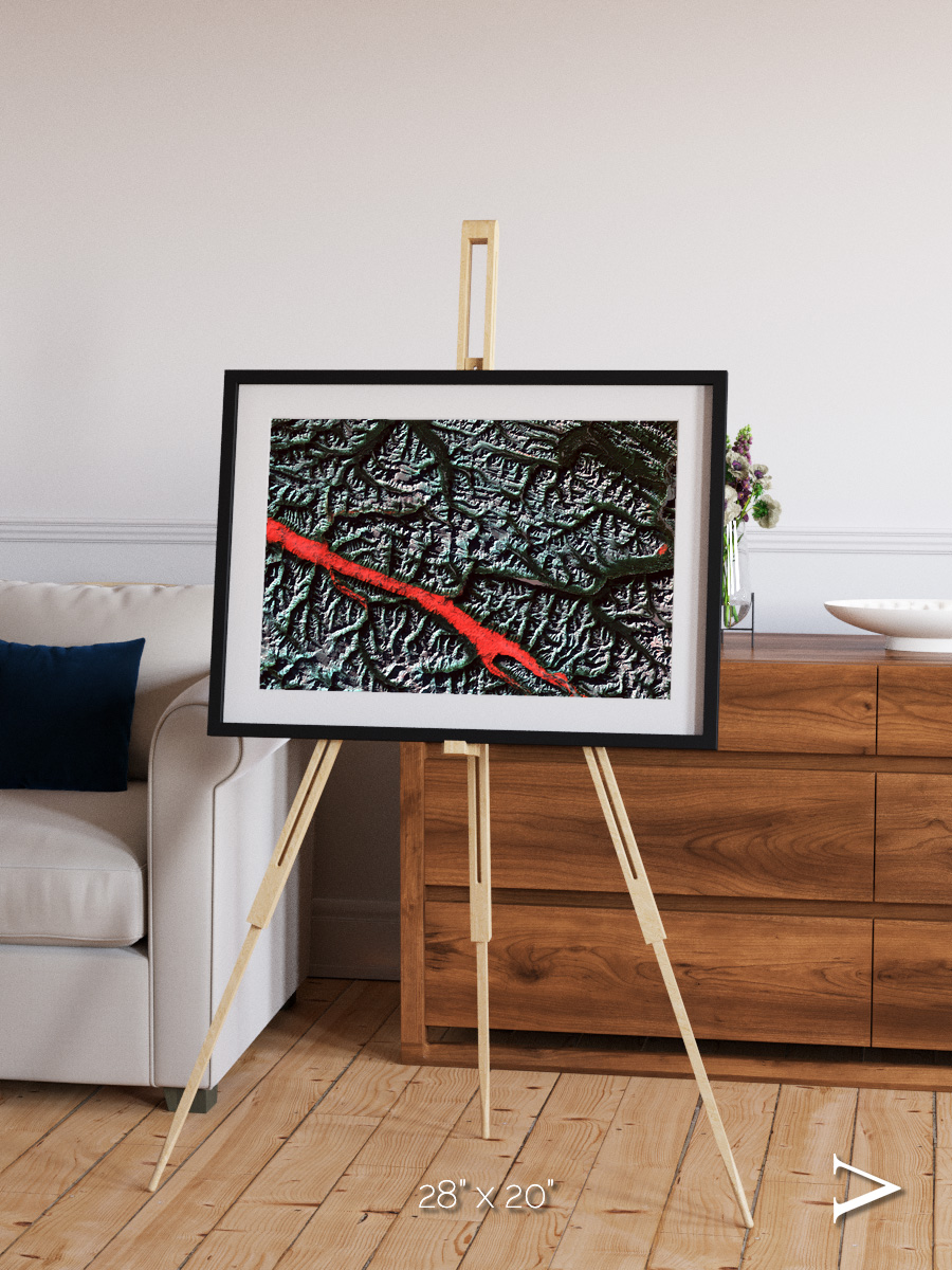 Light in the Trench, Canadian Rockies Framed & Mounted Print