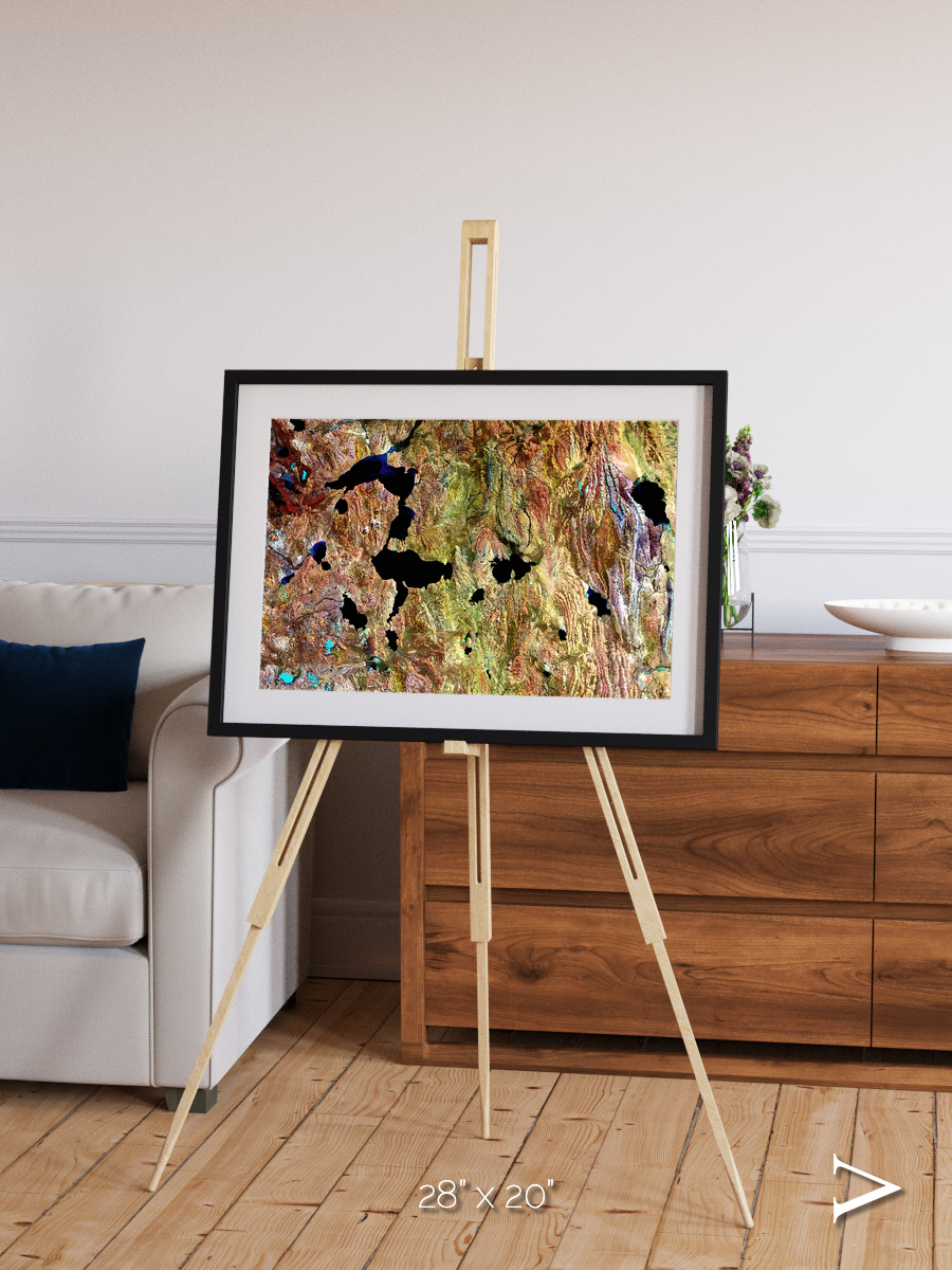 Above the Earth, Tibetan Plateau Framed & Mounted Print