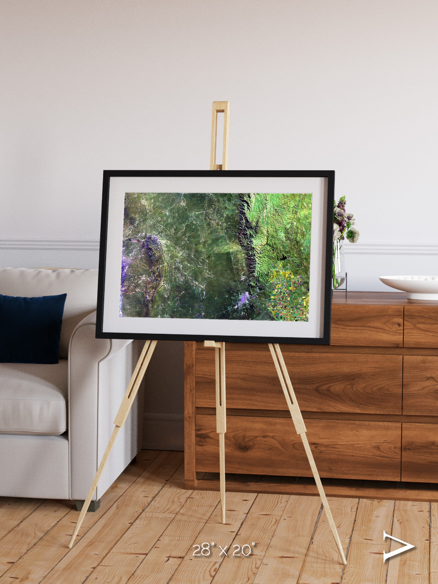 Radiating Plains, San Luis Framed & Mounted Print