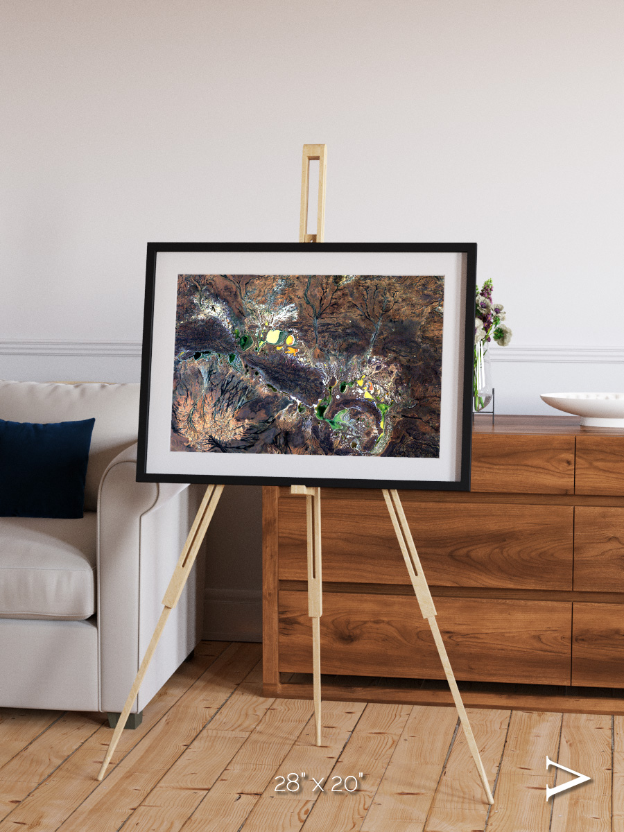 Ancient Impact, Shoemaker Crater Framed & Mounted Print