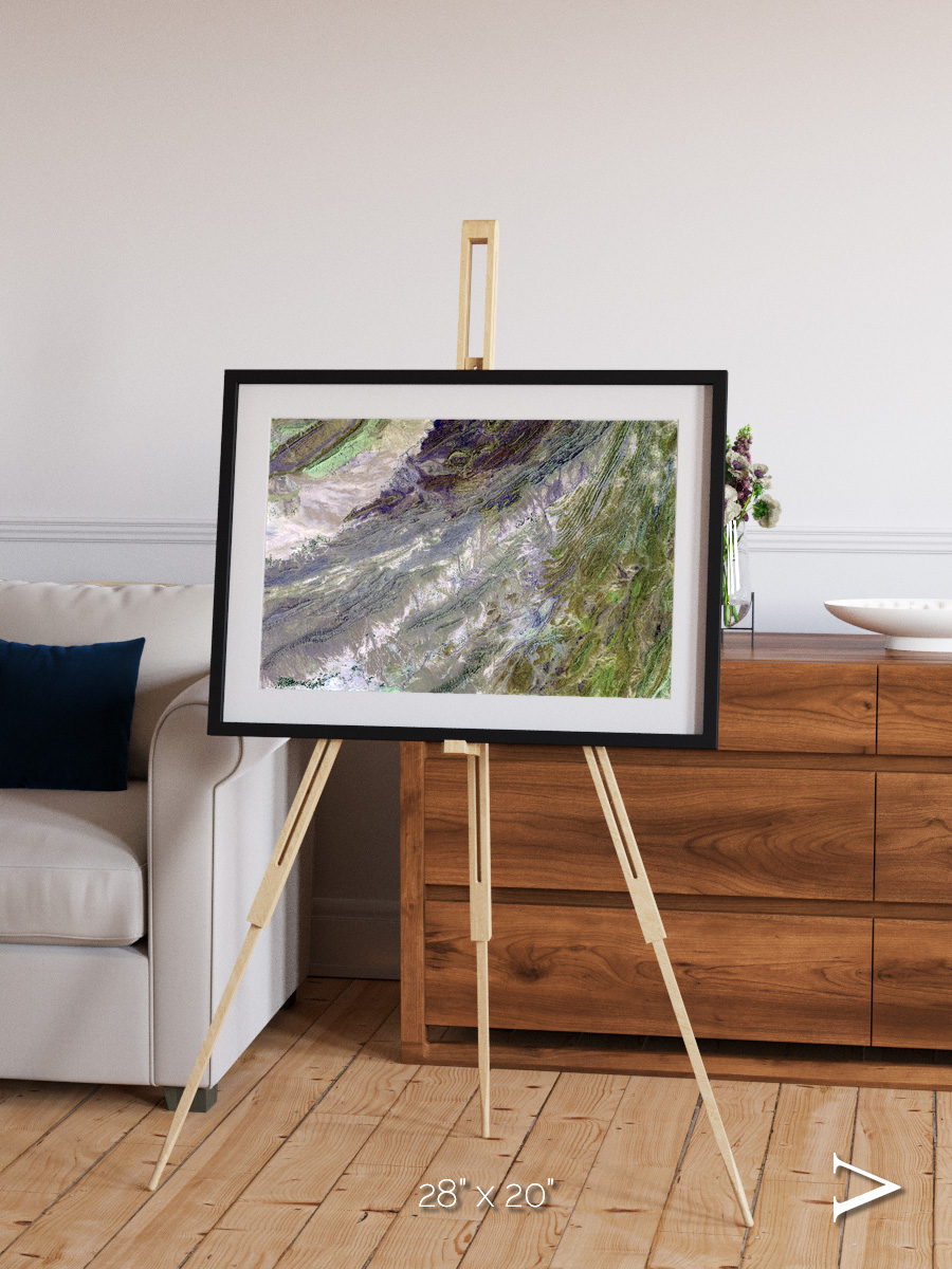Rugged Relief, Sulaiman Mountains Framed & Mounted Print