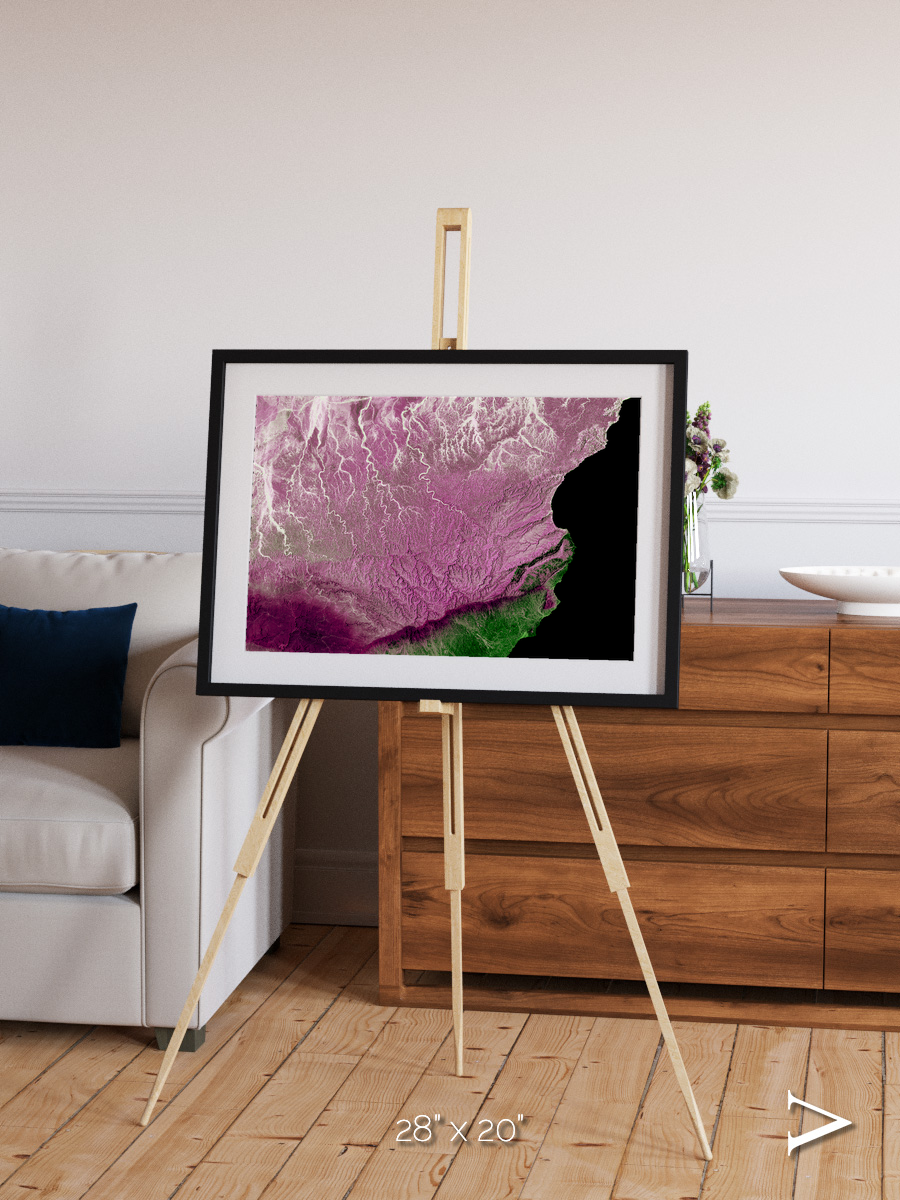 Monsoon Divide, Dhofar Framed & Mounted Print