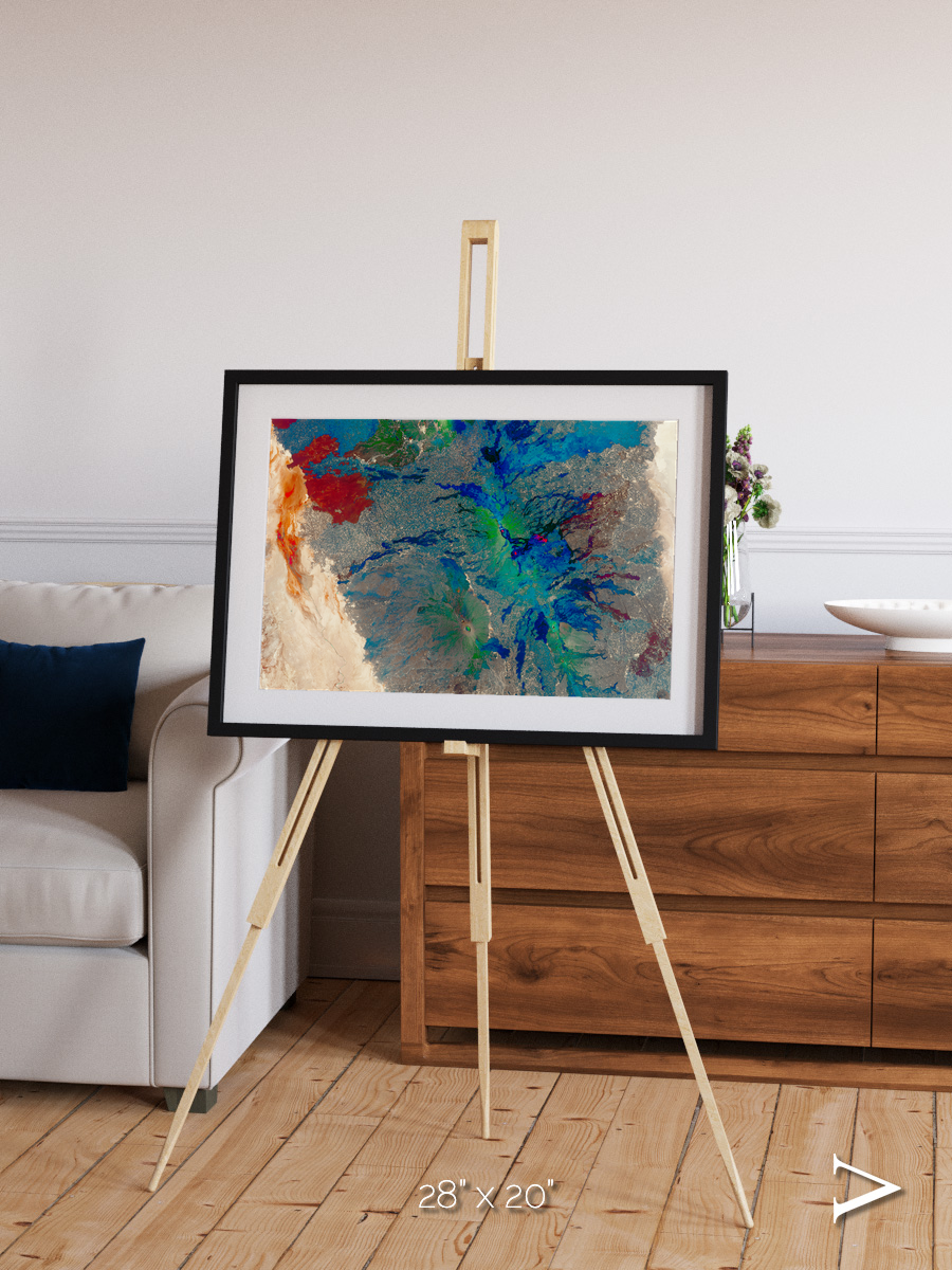Rift and Fire, Ethiopia Framed & Mounted Print