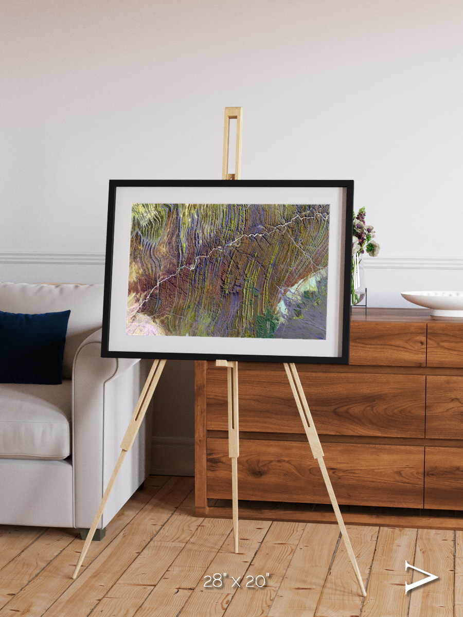 Shifting Dunes, Ugab River Framed & Mounted Print