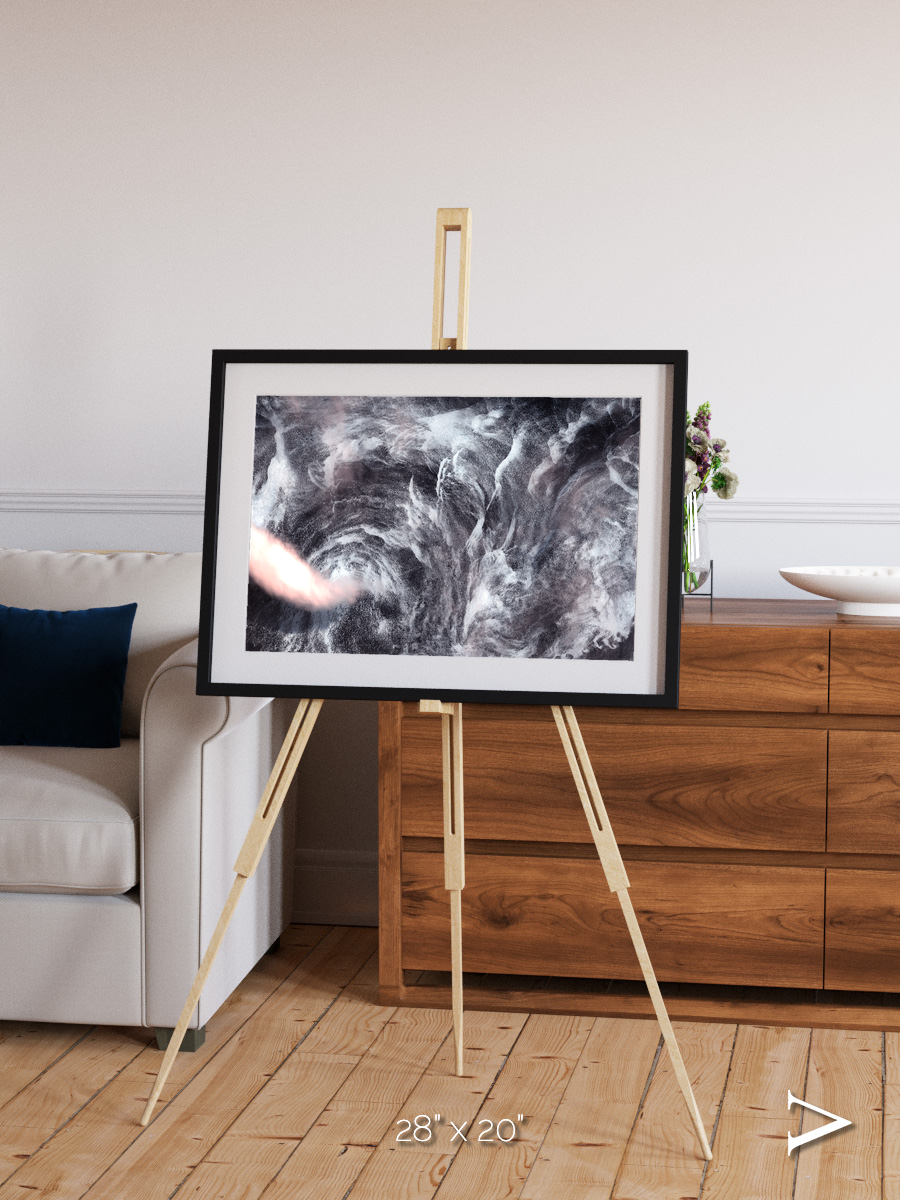 Wind Signatures, Whirlpool in the Air Framed & Mounted Print