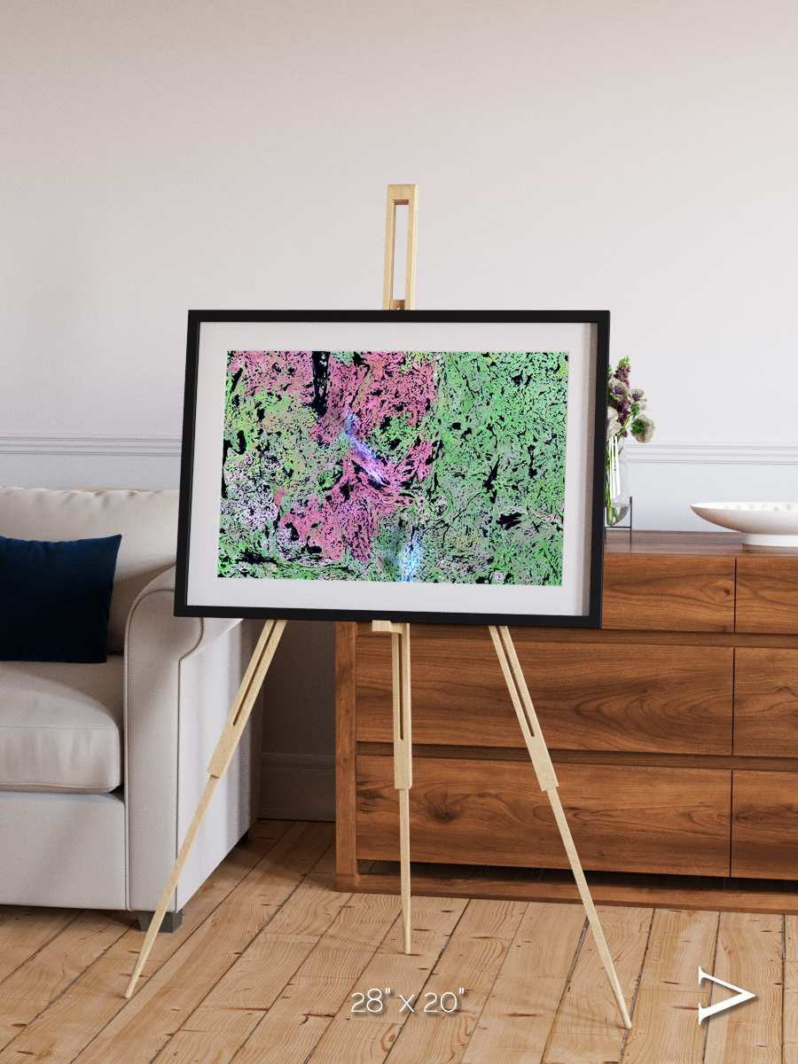 Ice River, Yellowknife Wetlands Framed & Mounted Print