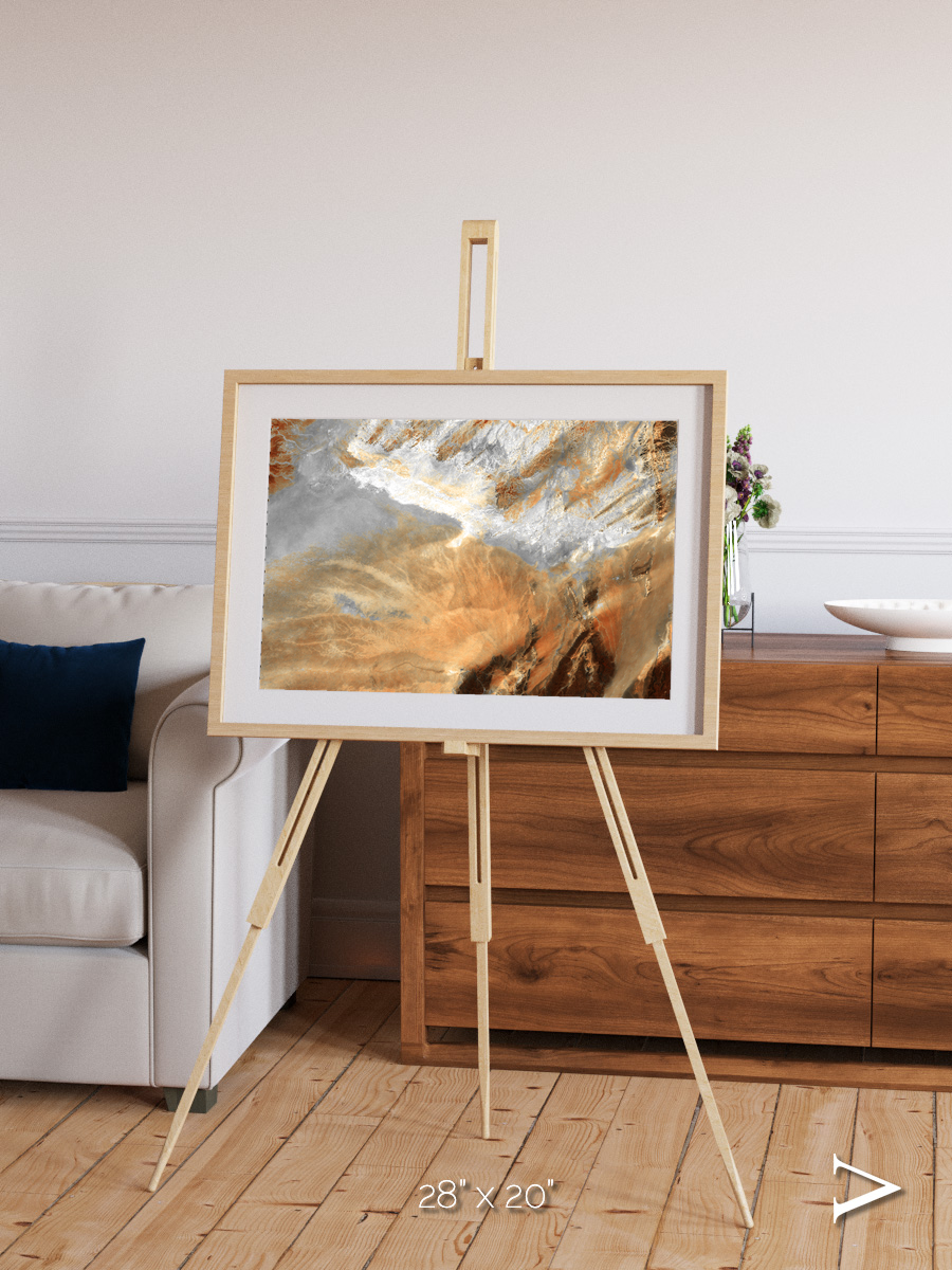 Etched Sands, Algerian Sahara Framed & Mounted Print