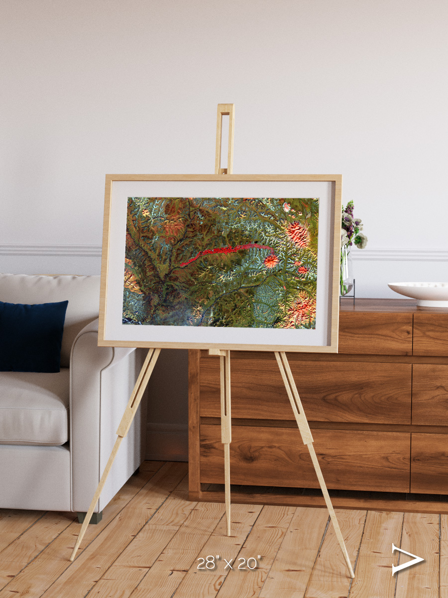 Ash and Stone, Anyuyskiy Volcano Framed & Mounted Print