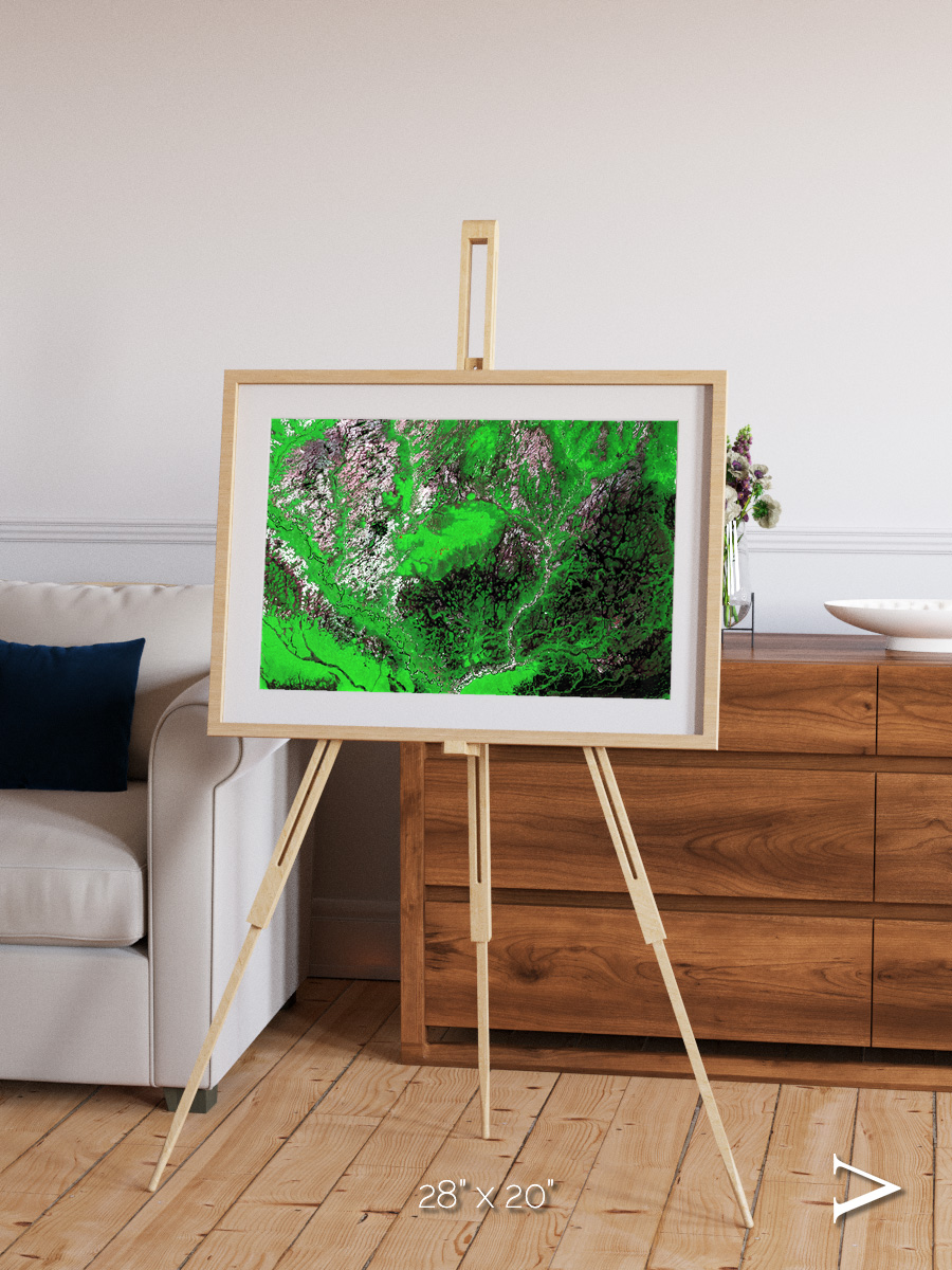 Ribbon River, Araca River Framed & Mounted Print