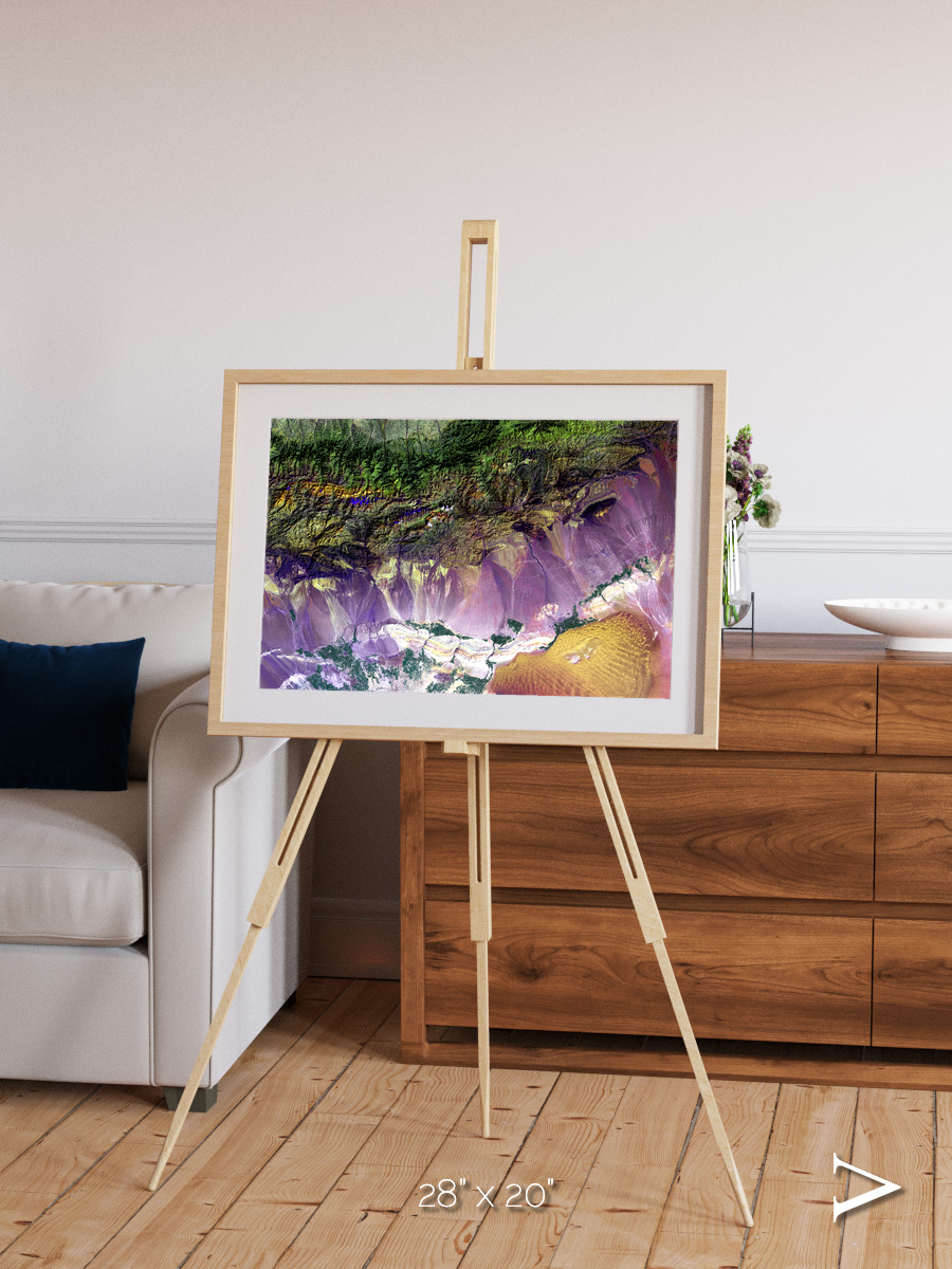 Saline Patterns, Bogda Mountains Framed & Mounted Print