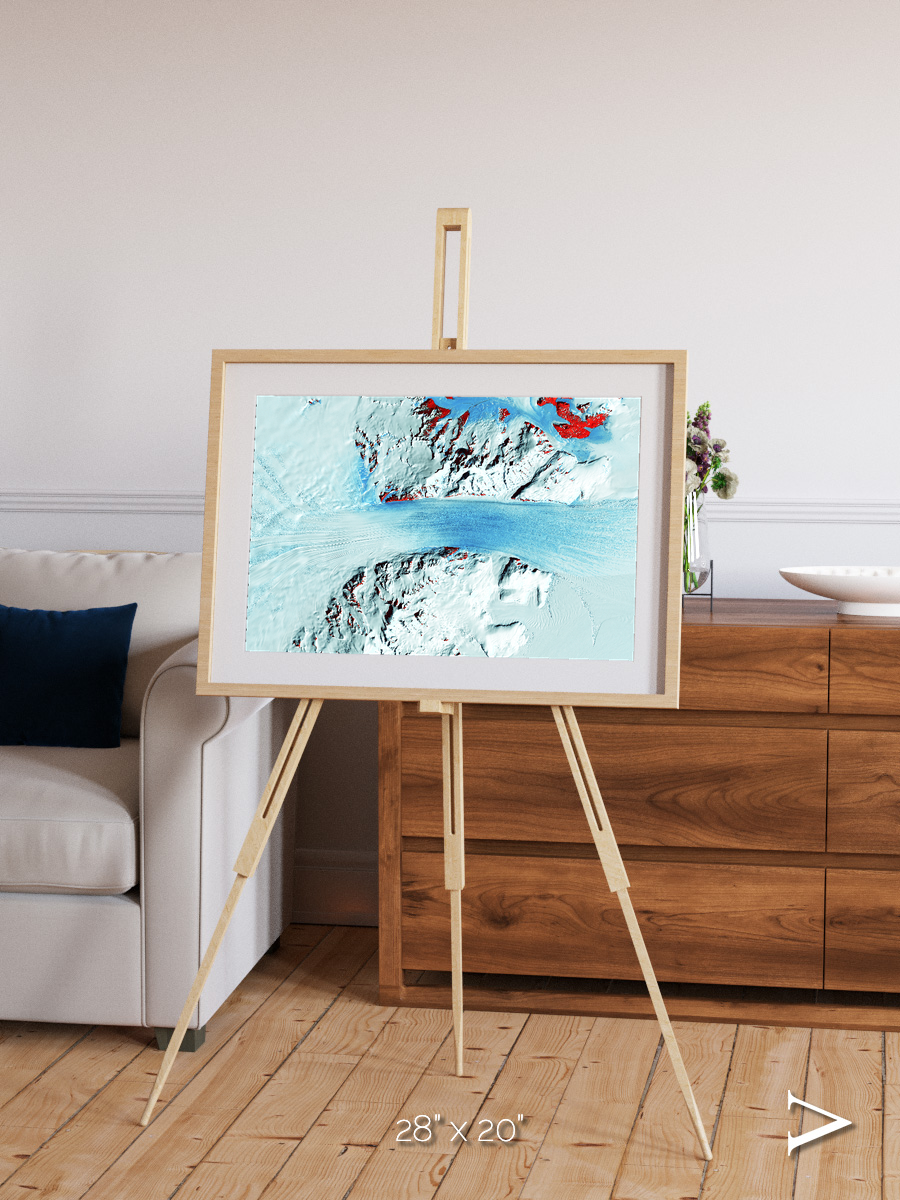 River of Ice, Byrd Glacier Framed & Mounted Print
