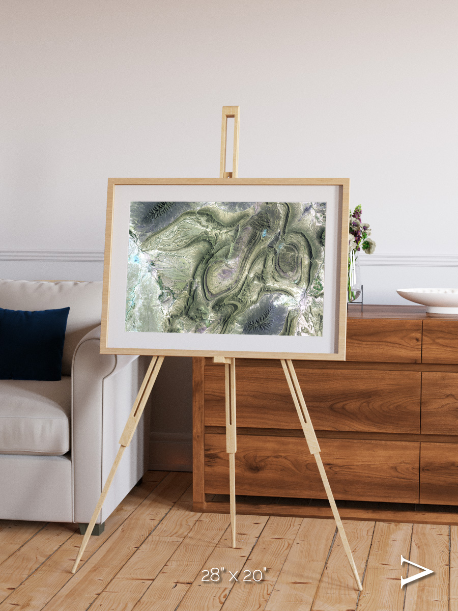 Rugged Relief, Coahuila Mexico Framed & Mounted Print