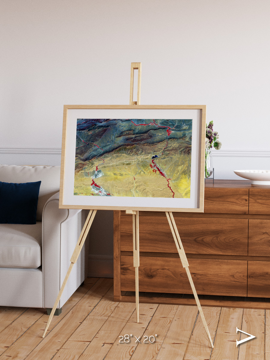 Crimson Veins, Atlas Mountains Framed & Mounted Print