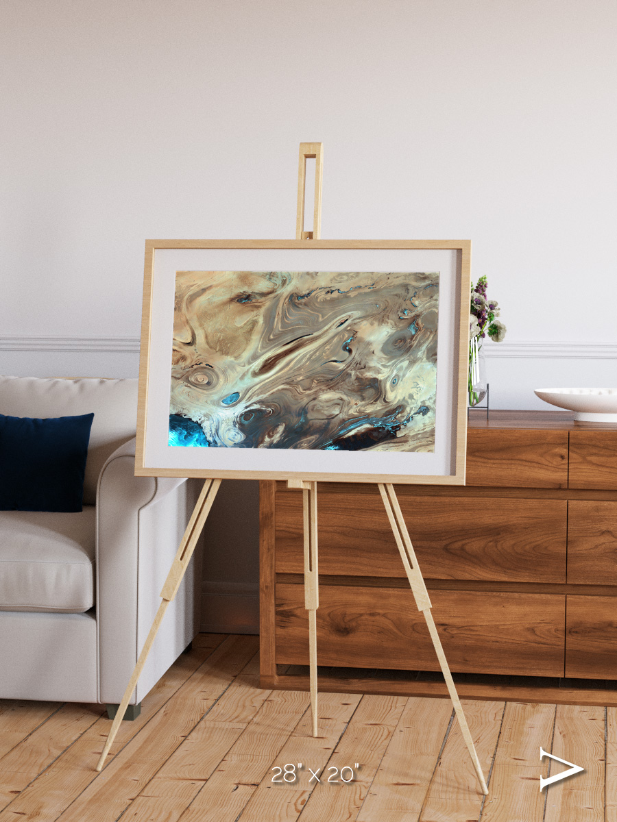 Saline Patterns, Dasht-e Kevir Framed & Mounted Print