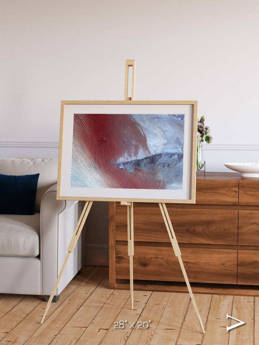 Wind Signatures, Empty Quarter Framed & Mounted Print